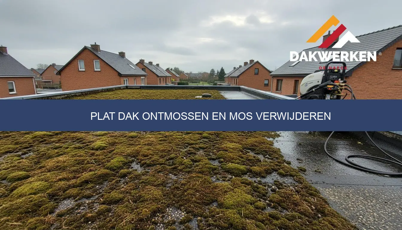 Plat dak ontmossen en mos verwijderen prijs