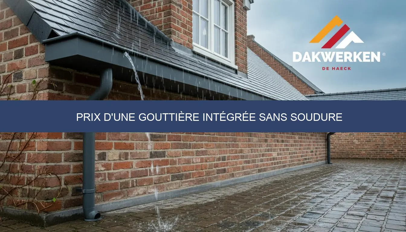 Prix d'une gouttière intégrée sans soudure : tarifs en Wallonie